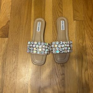 Steve Madden Crystal Jewels Slides size 7